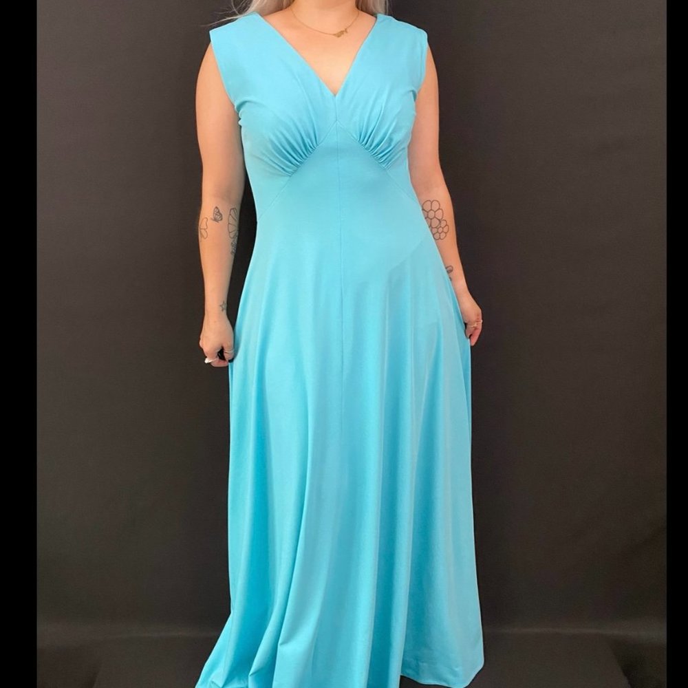 60s/70s Claralura Sleeveless Maxi Dress
